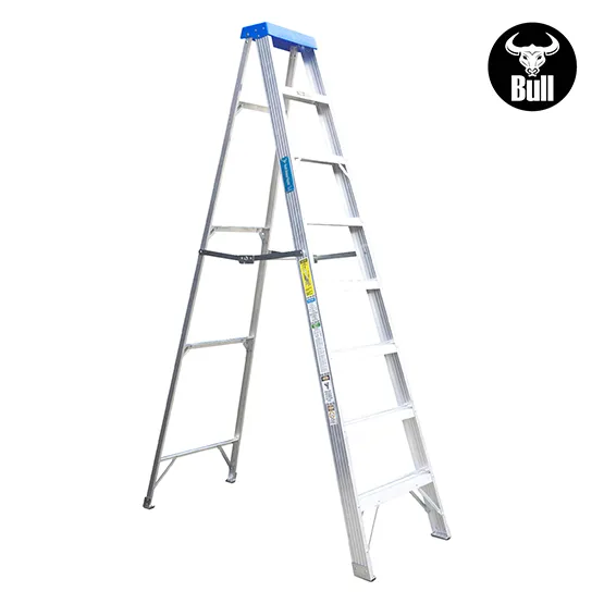 ESCALERA ALUMINIO TIJERA SIMPLE ACCESO 8 PASOS 113KG 2.44m ATS113-8I AMERICAN BULL