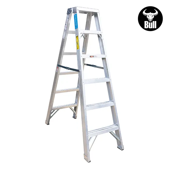 ESCALERA ALUMINIO TIJERA DOBLE ACCESO 6 PASOS 150KG 1.83m ATD150-6IA AMERICAN BULL