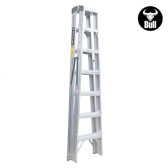 ESCALERA ALUMINIO TIJERA DOBLE ACCESO 7 PASOS 150KG 2.13m ATD150-7IA AMERICAN BULL