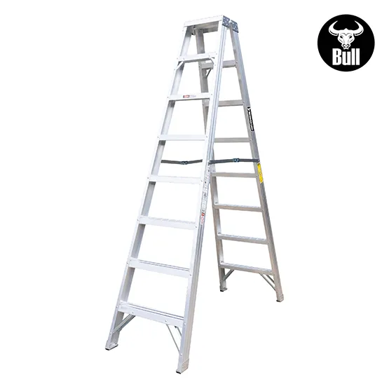 ESCALERA ALUMINIO TIJERA DOBLE ACCESO 8 PASOS 150KG 2.44m ATD150-8IA AMERICAN BULL