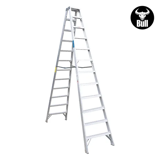 ESCALERA ALUMINIO TIJERA DOBLE ACCESO 12 PASOS 150KG 3.66m ATD150-12IA AMERICAN BULL