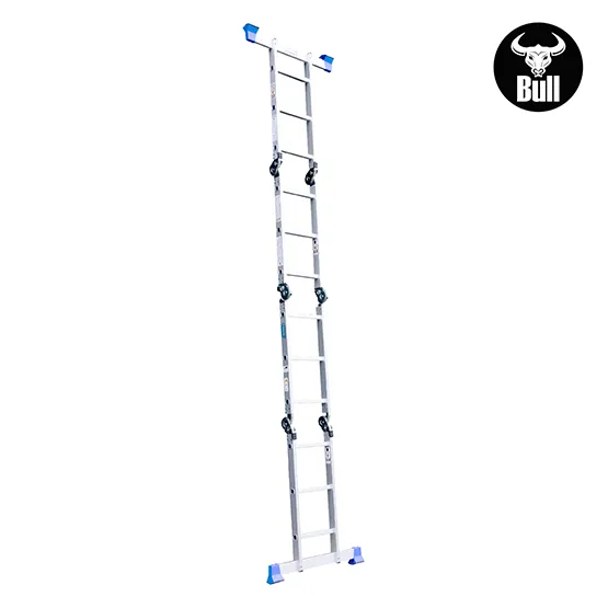 ESCALERA ALUMINIO MULTIUSOS + PLATAFORMA 12 PASOS 150KG AM150-12IA+ PASOS AMERICAN BULL