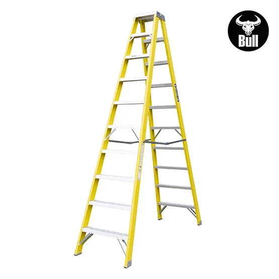 ESCALERA FIBRA TIJERA DOBLE ACCESO 10 PASOS 150KG 3.05m FTD150-10IA AMERICAN BULL