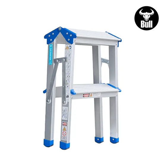 ESCALERA ALUMINIO TIPO BANQUETA DOBLE 2 PASOS 150KG 0.44m ABD150-2IA AMERICAN BULL