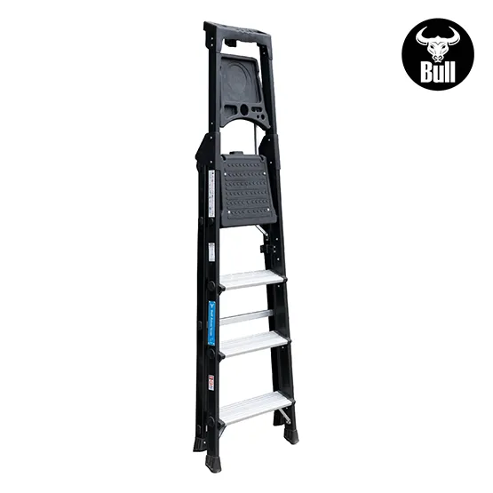 ESCALERA ALUMINIO PORTÁTIL HIGH QUALITY 4 PASOS 150KG 0.98m APHQ150-4IA AMERICAN BULL