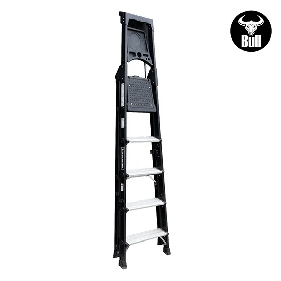 ESCALERA ALUMINIO PORTÁTIL HIGH QUALITY 5 PASOS 150KG 1.25m APHQ150-5IA AMERICAN BULL