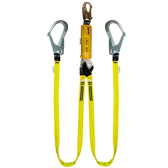 LÍNEA CONEXIÓN DOBLE, 1.8m, AMORTIGUADOR, 1 GANCHO 3/4