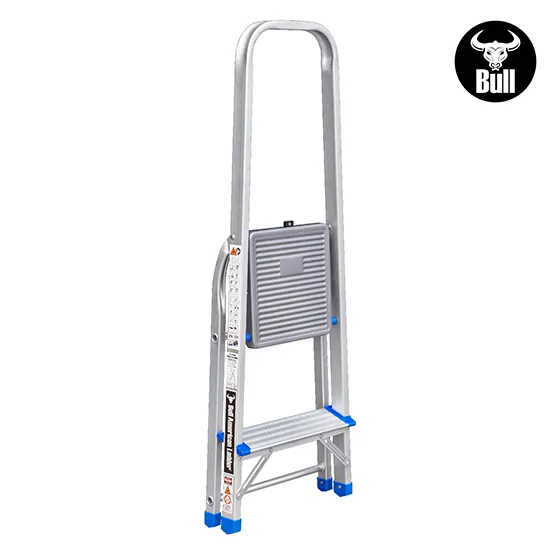 ESCALERA ALUMINIO TIPO BANQUETA ECONOMIC 2 PASOS 150KG 0.40m EAB150-2IA AMERICAN BULL