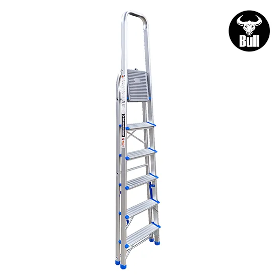 ESCALERA ALUMINIO TIPO BANQUETA ECONOMIC 5 PASOS 150KG 1.06m EAB150-5IA AMERICAN BULL