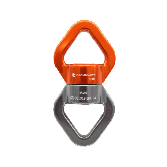 OCHO GIRATORIO ALUMINIO NARANJA-NEGRO 35 kN CE-EN 354 SWIVEL 4154253 ARMBURY