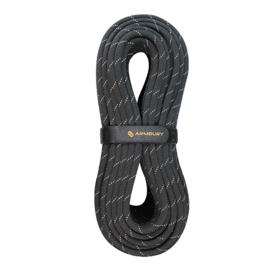 CUERDA SEMI-ESTATICA 11MM NEGRO TRATAMIENTO TPS ANTI-ABRASION + UV (PRESENTACION MAX 400MTS) 28.5 kN CE-EN 1891-UIAA STATIC S11TPS-B ARMBURY