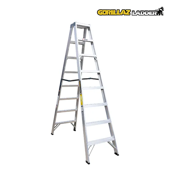 ALUMINIO ESCALERA TIJERA DOBLE 2.44m GATD8-II GORILLAZ 102KG