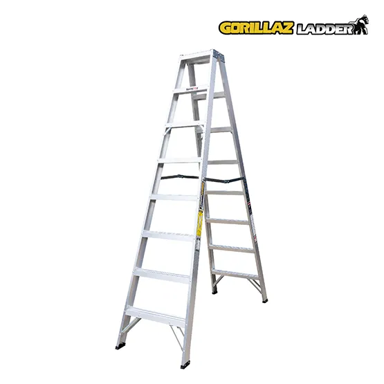 ALUMINIO ESCALERA TIJERA DOBLE 2.44m GATD8-II GORILLAZ 102KG