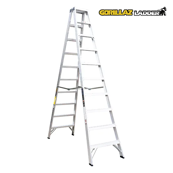 ALUMINIO ESCALERA TIJERA DOBLE 3.05m GATD10-II GORILLAZ 102KG