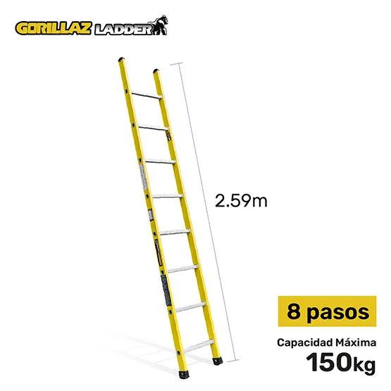 FIBRA ESCALERA APOYO 2.44m GFA8-IA GORILLAZ 150KG