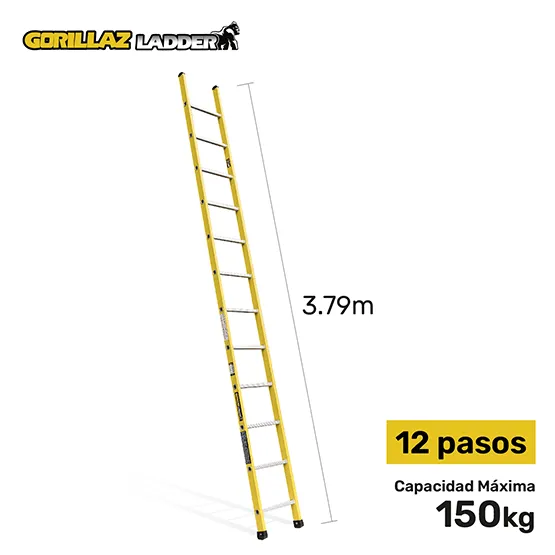 FIBRA ESCALERA APOYO 3.66m GFA12-IA GORILLAZ 150KG